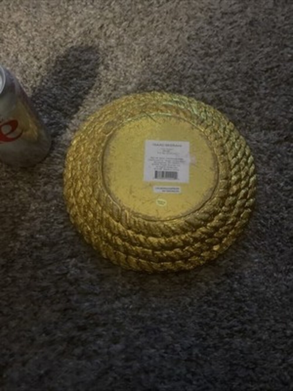 Gold Platter With Cool Rope Texture - Picture 2 of 2